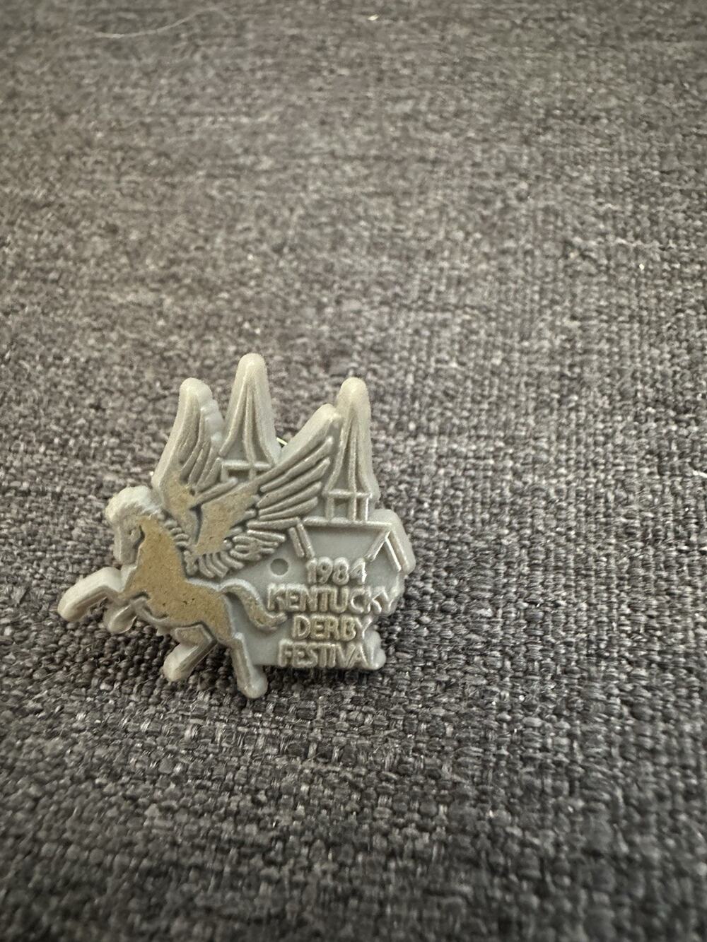 1984 Kentucky Derby Festival Pegasus Pin Louisville KY Vintage KDF Lapel Pin
